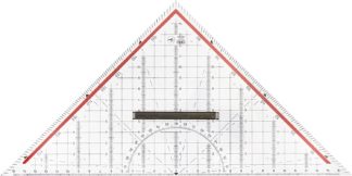 Escuadra de geometria 32 cm M+R 2332 - transparente