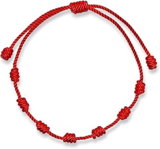 Pulsera Roja de Siete Nudos – Amuleto de Protección y Buena Suerte