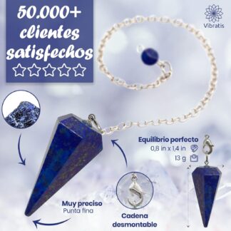 Péndulo de Adivinación de Lapislázuli – Energía, Intuición y Belleza Natural
